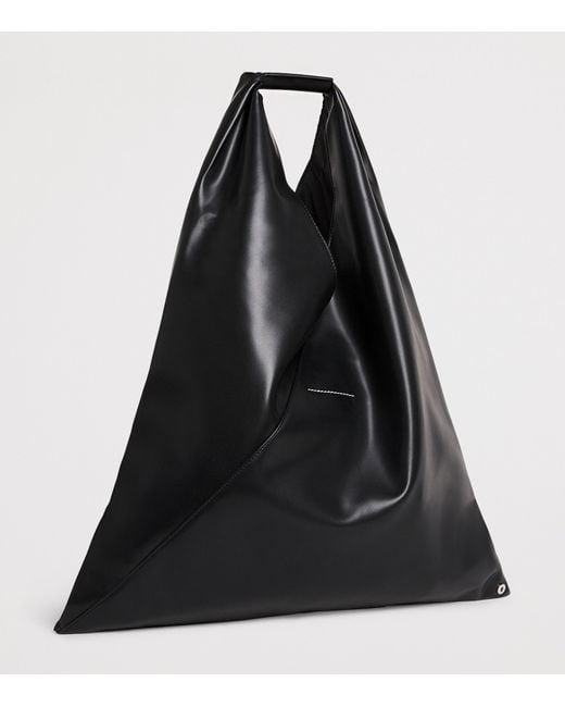 MM6 by Maison Margiela Black Medium Archive Tape Tote Bag for men