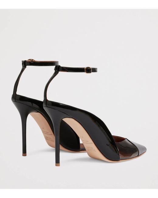 Malone Souliers Black Leather-Pvc Malia Heeled Pumps 100