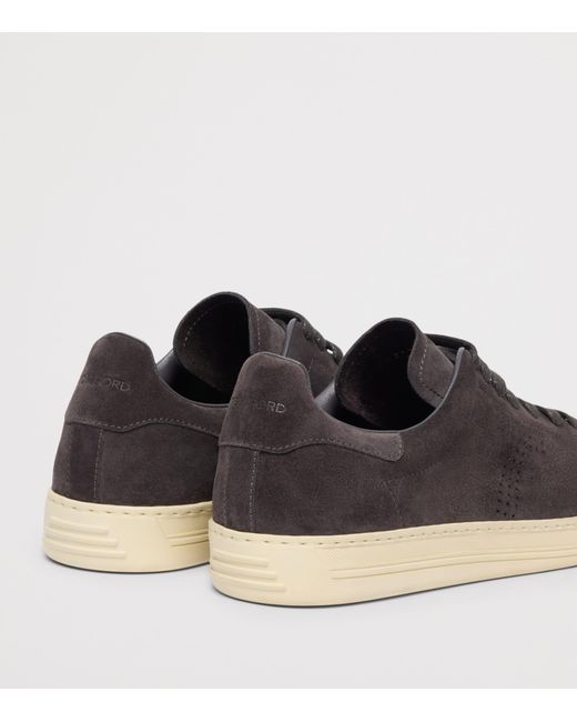 Tom Ford Brown Suede Warwick Sneakers for men