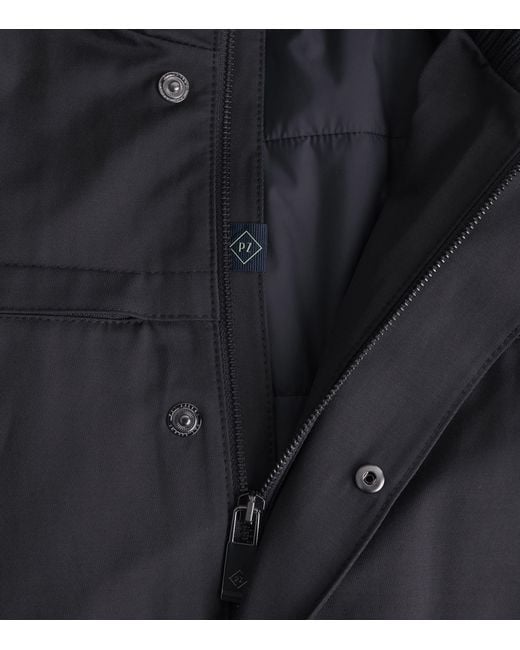Pal Zileri Blue Cotton-Blend Waterproof Oyster Jacket for men