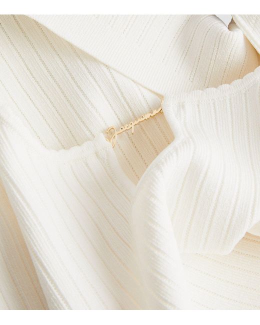 Jacquemus White Sierra Cut-out Mini Dress