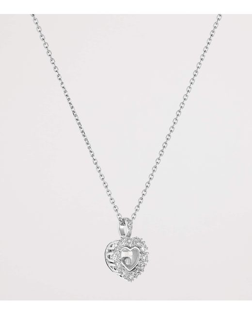 Chopard Metallic And Diamond Happy Diamonds Icons Joaillerie Pendant Necklace