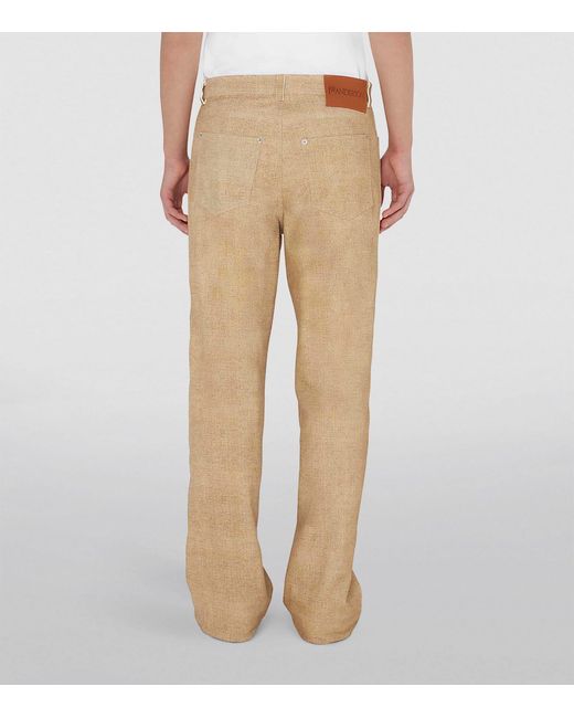 J.W. Anderson Natural Leather Straight-fit Trousers for men