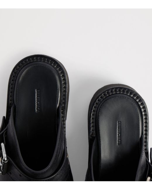 Balenciaga Black Calfskin Venom Mules