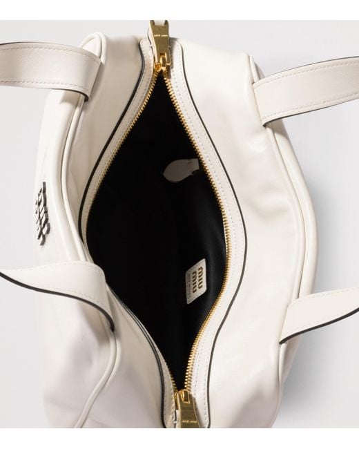 Miu Miu Natural Leather Top-Handle Bag