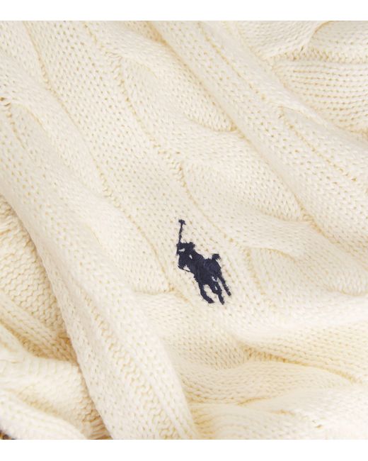 Polo Ralph Lauren White Cotton Cable Knit Sweater for men