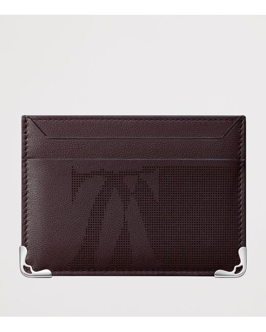 Cartier Purple Leather Must De Card Holder for men