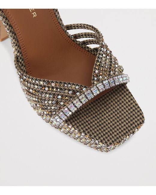 Kurt Geiger Metallic Crystal Strap Platform Sandals