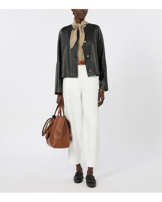 Max Mara Black Leather Jacket