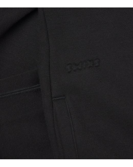 Skims Black Cotton-Blend Fleece Straight Sweatpants