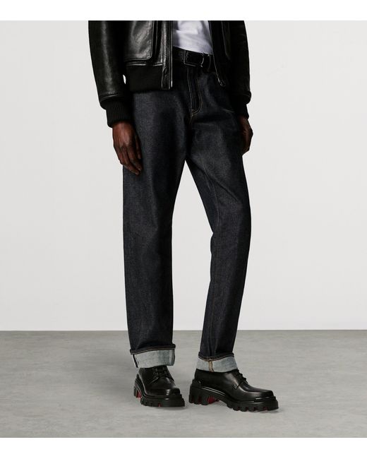 Christian Louboutin Black Trott Dune Leather Derby Shoes