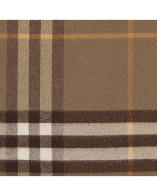 Burberry Natural Reversible Cashmere Check Scarf