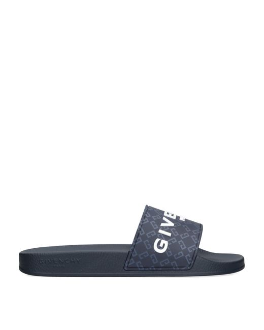 Givenchy Blue Logo Slides for men