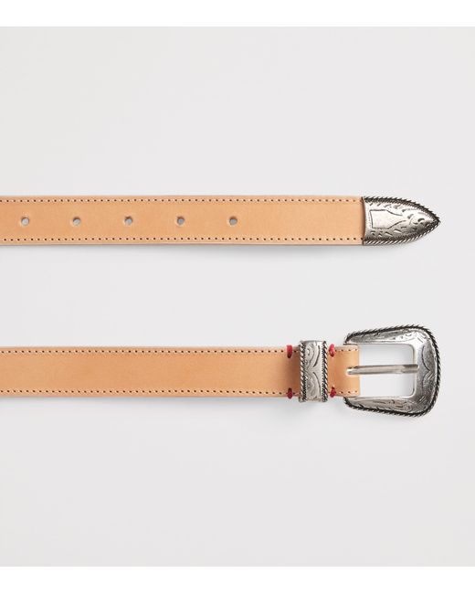 Eleventy Natural Nubuck Leather Belt for men