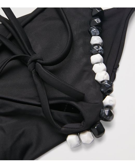 Sir Black Beaded Baci Bikini Bottoms