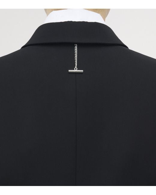 Alexander McQueen Black Wool-Blend Double-Breasted Blazer