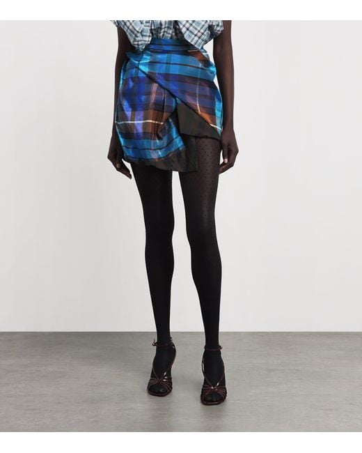 Vivienne Westwood Blue Tartan Zora Mini Skirt