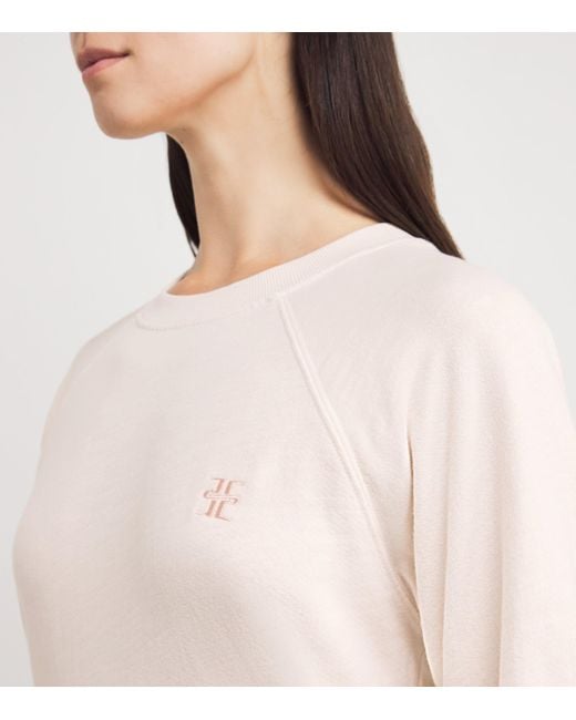 ÉTERNE Pink Cotton-Blend Sonny Sweatshirt