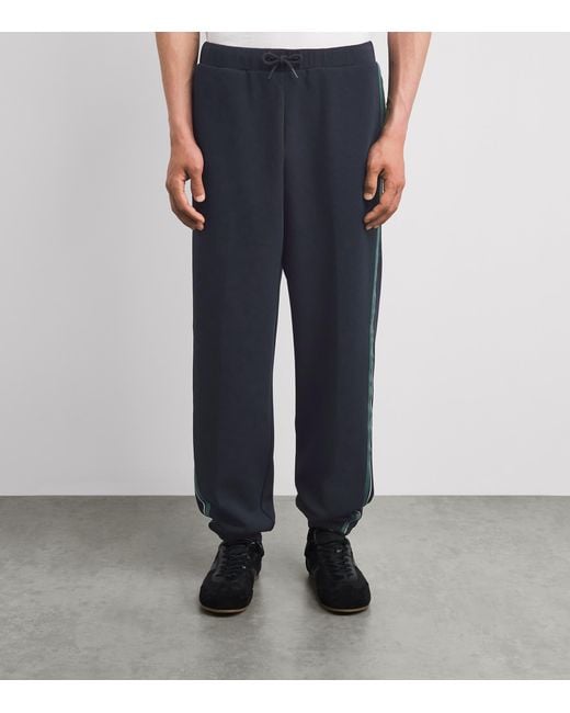 Fred Perry Blue Contrast Tape Sweatpants for men