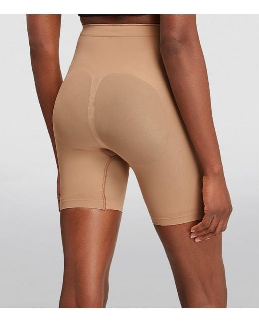 Skims Natural Seamless Sculpt Mid-Thigh Shorts