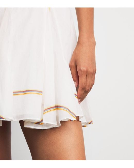Maje White Cotton Halterneck Mini Dress