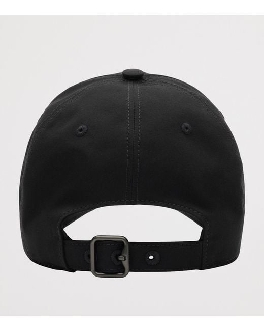 Burberry Black Cotton Gabardine Logo Baseball Cap for men