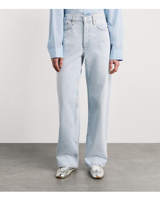 Agolde Blue Arc Bow-Leg Jeans