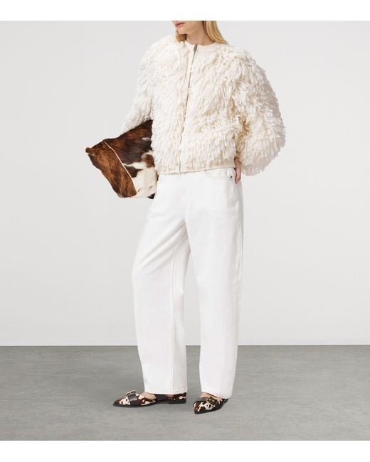 AllSaints White Wool-Blend Elias Jacket