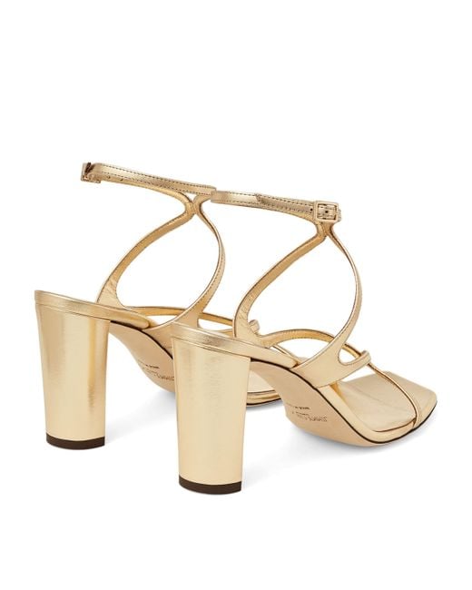 Jimmy Choo Metallic Azie 85 Leather Heeled Sandals