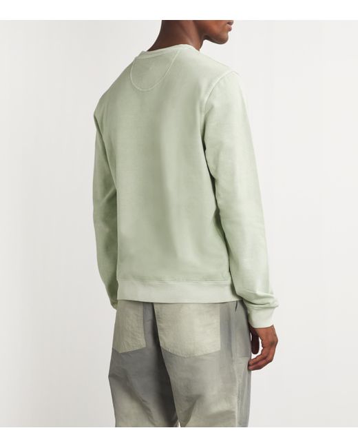 Barbour Green Logo Print Sweatshirt for men