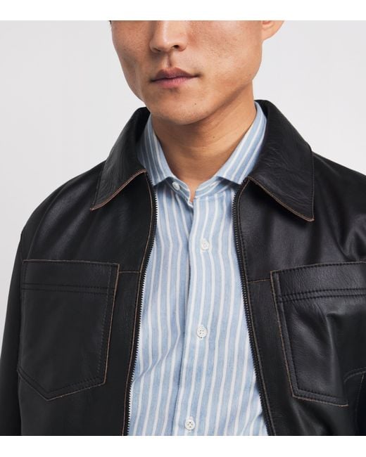 Isaia Blue Cotton-Cashmere Shirt for men