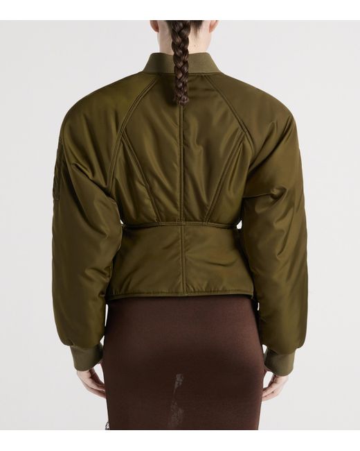 Balmain Green Signature Bomber Jacket