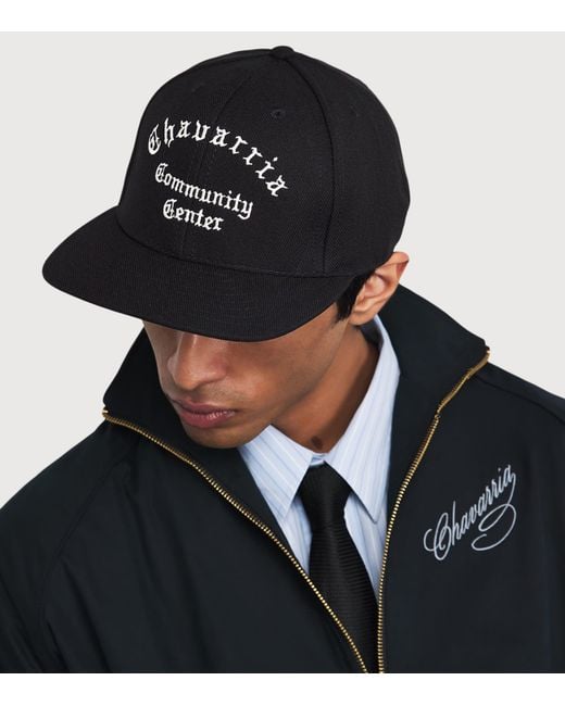 Willy Chavarria Black Community Centre Cap for men