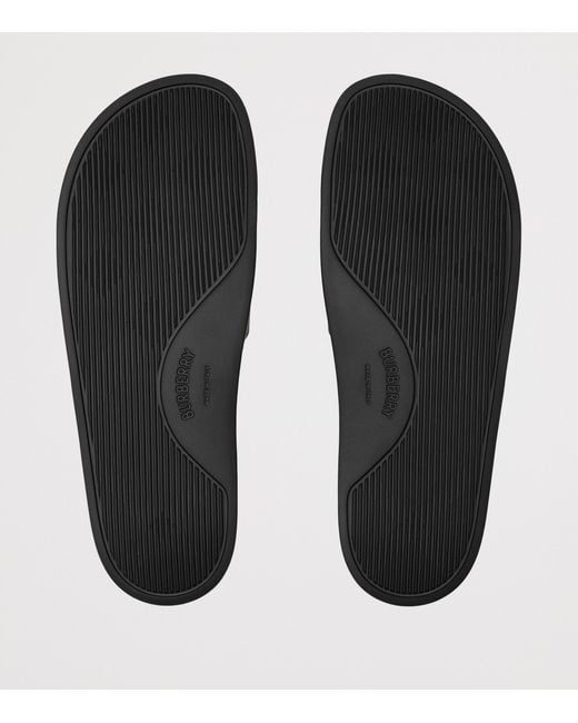 Burberry Blue Check Slides for men