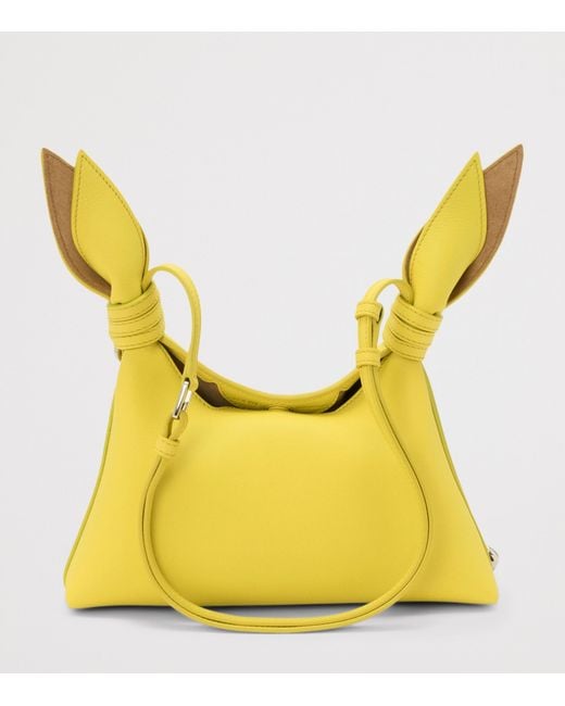 Loewe Yellow Mini Leather Scarf Shoulder Bag