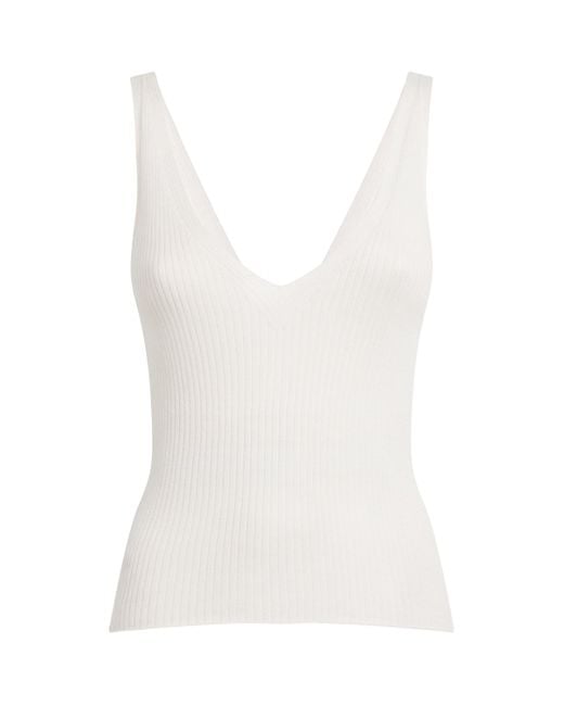 Johnstons White Superfine Cashmere Vest