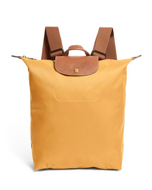 Longchamp Orange Medium Le Pliage Original Backpack
