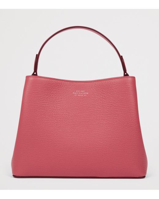 Smythson Pink Leather Day Cross-Body Bag