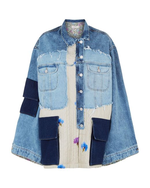 Natasha Zinko Patchwork Denim Jacket in 