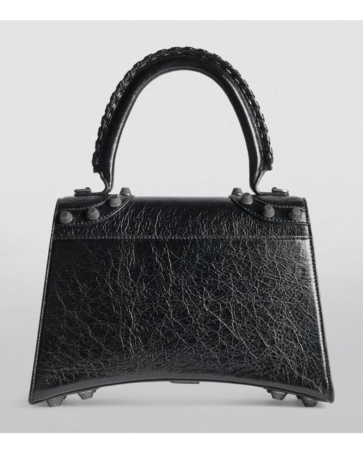 Balenciaga Black Leather Hourglass X Le Cagole Top-handle Bag
