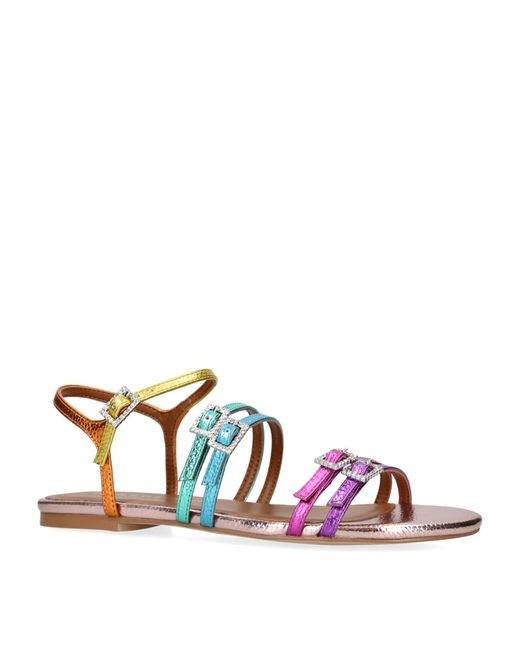 Kurt Geiger Leather Pierra Sandals in Pink Lyst UK