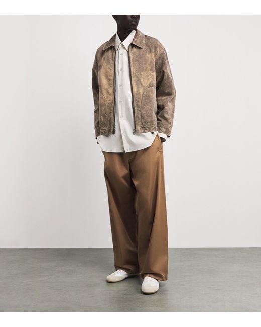 IM MEN Brown Cotton Elements Jacket for men