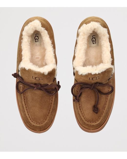 Ugg Brown Suede Quill Slip-On Shoes