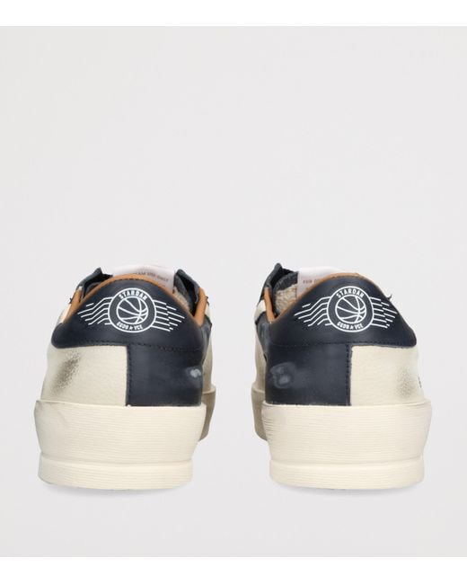 Golden Goose Deluxe Brand Brown Leather Graffiti Stardan Sneakers for men