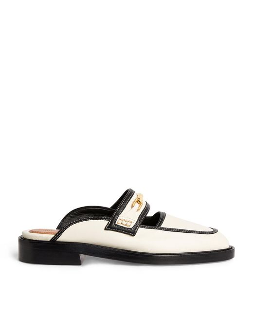 Zimmermann White Leather Bacall Loafers