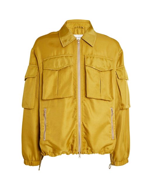 Dries Van Noten Yellow Zip-up Cargo Jacket for men