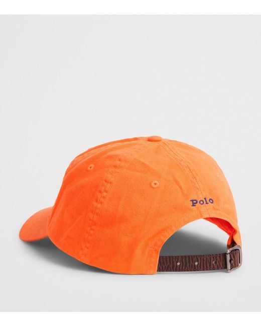 Polo Ralph Lauren Orange Cotton Polo Pony Baseball Cap for men