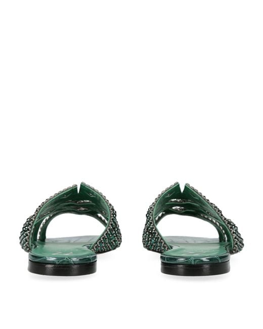 Gina Green Croc-effect Stirling Sandals