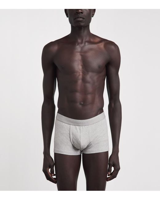 Sunspel Gray Stretch-Cotton Trunks for men