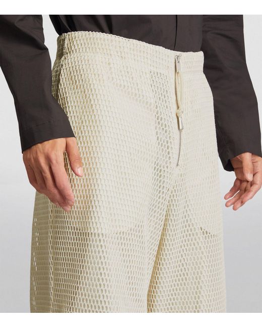 Jil Sander Natural Mesh Wide-leg Trousers for men
